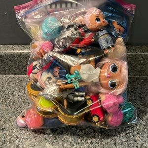 LOL dolls, little sisters and OMG dolls with accessories